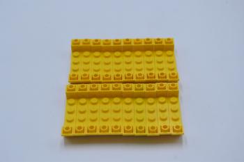 Preview: LEGO 20 x SchrÃ¤gstein gelb Yellow Slope 6x1 Double with 1x4 Cutout 52501