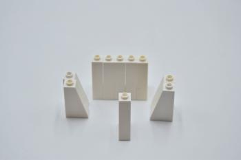 Preview: LEGO 10 x SchrÃ¤gstein geschlossen weiÃŸ White Slope 75 2x1x3 Hollow 4460b