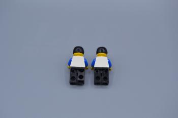 Preview: LEGO 2 x Figur trn094 Minifig Mann mit schwarzen Beinen 2 weiÃŸe Taschen