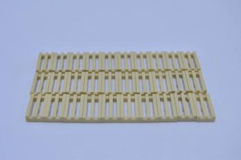 Preview: LEGO 30 x Gitterfliese beige Tan Tile Modified 1x2 Grille Bottom Groove 2412b