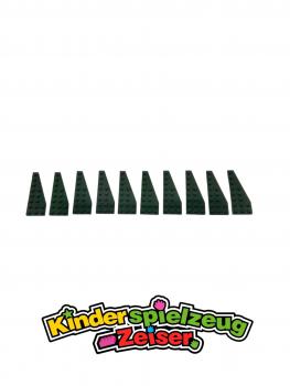 Preview: LEGO 10 x FlÃ¼gelplatte rechts dunkelgrÃ¼n Dark Green Wedge Plate 8x3 Right 50304