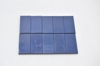 Preview: LEGO 10 x Fliese Kachel Platte glatt dunkelblau Dark Blue Tile 2x4 87079