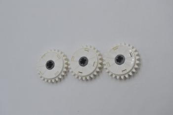 Preview: LEGO 3 x ZÃ¤hne 24 Gang Kupplung weiÃŸ White Technic Gear 24 Tooth Clutch 60c01