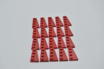 Preview: LEGO 20 x FlÃ¼gelplatte rechts rot Red Wedge Plate 4x2 Right 41769