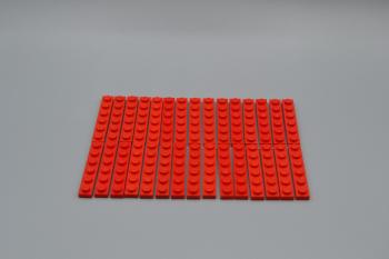 Preview: LEGO 30 x Basisplatte 1x6 rot red basic plate 3666 366621