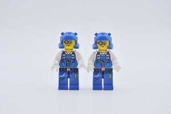 Preview: LEGO 2 x Figur Minifigur Minifigures Power Miners Power Miner - Brains pm007