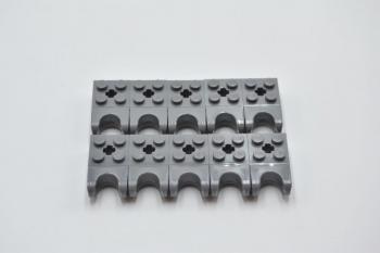 Preview: LEGO 10 x Kugelaufnahme neues dunkelgrau Dark Bluish Gray Technic Brick 92013