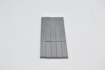 Preview: LEGO 15 x Fliese Kachel glatt neues dunkelgrau Dark Bluish Gray Tile 1x4 2431