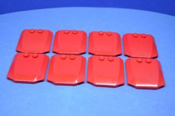 Preview: LEGO 8 x Motorhaube Dach rot Red Wedge 4x4x2/3 Triple Curved 45677