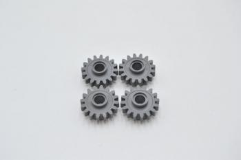 Preview: LEGO 4 x Zahnrad neues dunkelgrau Dark Bluish Gray Technic Gear 16 Tooth 6542b