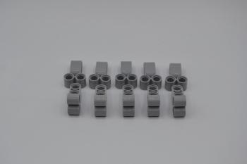 Preview: LEGO 10 x Verbinder Kreuzachse neuhell grau Light Bluish Gray Double 3L 32557