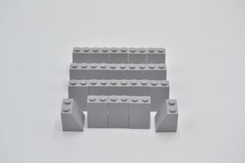 Preview: LEGO 20 x SchrÃ¤gstein neuhell grau Light Bluish Gray 2x2x2 Bottom Tube 3678b