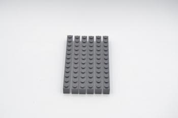 Preview: LEGO 6 x Basisstein neues dunkelgrau Dark Bluish Gray Brick 1x12 6112 