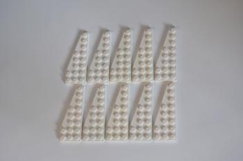 Preview: LEGO 10 x FlÃ¼gelplatte Keil links weiÃŸ White Wedge Plate 8x3 Left 50305