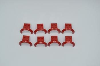 Preview: LEGO 8 x Radkasten rot Red Vehicle Mudguard 4x2 1/2x1 2/3 Arch Round 50745