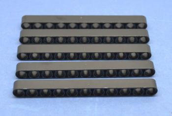 Preview: LEGO 5 x Technik Liftarm 1x11 schwarz black technic 11M thick beam 32525