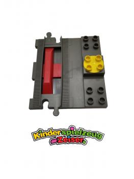 Preview: LEGO DUPLO Schiene Start Stop alt dunkelgrau Dark Gray Train Track duptrain02