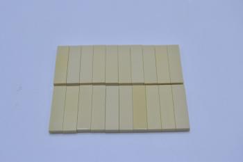 Preview: LEGO 20 x Fliesen Fliese Kachel glatt beige Tan Tile 1x4 2431