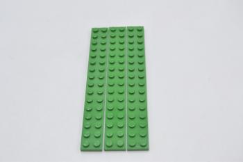 Preview: LEGO 3 x Basisplatte Bauplatte Grundplatte grÃ¼n Green Basic Plate 2x16 4282