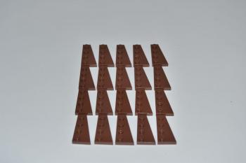 Preview: LEGO 20 x FlÃ¼gelplatte rechts rotbraun Reddish Brown Plate 4x2 Right 41769
