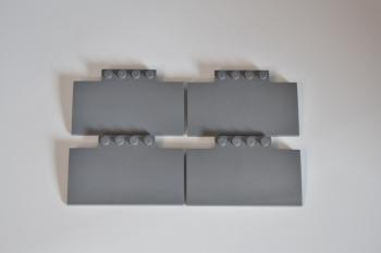 Preview: LEGO 4 x SchrÃ¤gstein neues dunkelgrau Dark Bluish Gray Slope Curv. 5x8x2/3 15625