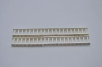 Preview: LEGO 10 x Zaun GelÃ¤nder weiÃŸ White Fence 1x4x2 Spindled with 2 Studs 30055