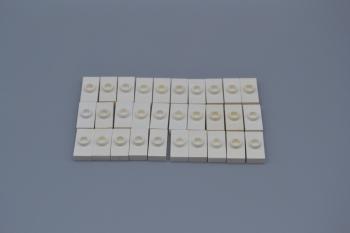 Preview: LEGO 30 x Fliese ohne Rille weiÃŸ White Plate 1x2 1 Stud without Groove 3794a