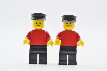 Preview: LEGO 2 x Figur Minifigur pln057 City Town Train aus Set 7740