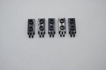 Preview: LEGO 10 x Scharnierplatte Gelenk schwarz Black Hinge Plate 1x2 2 Fingers 4276b