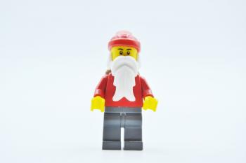Mobile Preview: LEGO Figur Minifigur Weihnachtsmann Rucksack hol011 aus Set 7553