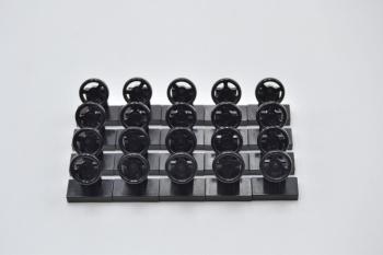 Preview: LEGO 20 x Lenkrad schwarz Black Vehicle Stand 1x2 with Steering Wheel 3829c01