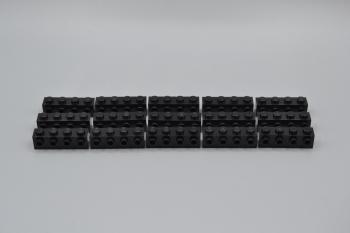 Preview: LEGO 15 x Konverterstein schwarz Black Brick Modified 1x4 Studs on Side 30414