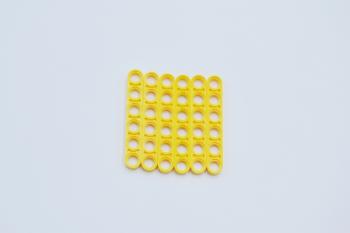 Preview: LEGO 6 x Technik Liftarm flach gelb Yellow Technic Liftarm 1x6 Thin 32063 