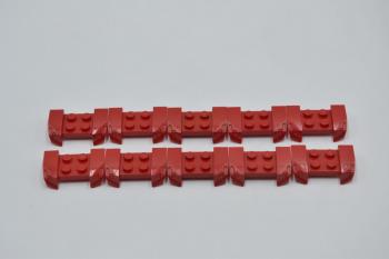 Preview: LEGO 10 x KotflÃ¼gel rot Red Vehicle Mudguard 2x4 with Headlights Overhang 44674