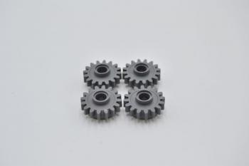 Preview: LEGO 4 x Zahnrad neues dunkelgrau Dark Bluish Gray Technic Gear 16 Tooth 6542b