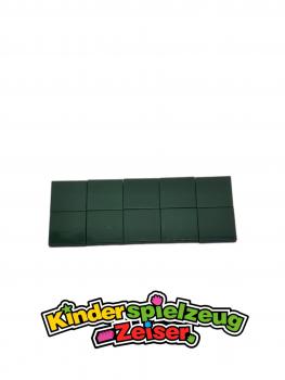 Preview: LEGO 10 x Kachel Fliese Platte dunkelgrÃ¼n Dark Green Tile 2x2 with Groove 3068b