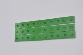 Preview: LEGO 30 x Fliese Noppe grÃ¼n Green Plate Modified 2x2 with Groove 1 Stud 87580