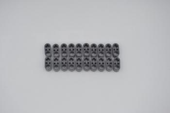 Preview: LEGO 20 x Liftarm neues dunkelgrau Dark Bluish Gray Technic 1x2 Thick 60483