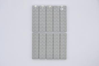 Mobile Preview: LEGO 10 x Basisstein althell grau Light Gray Basic Brick 2x8 3007 300702