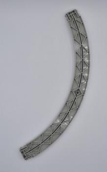 Preview: LEGO Schiene Kurve lang althell grau Light Gray Monorail Track Curve Long 2672