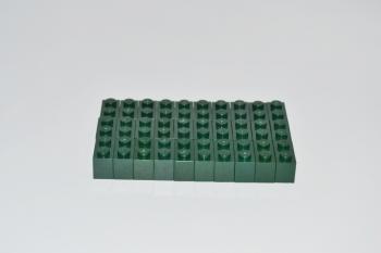 Preview: LEGO 30 x Basisstein Baustein dunkelgrÃ¼n Dark Green Basic Brick 1x2 3004