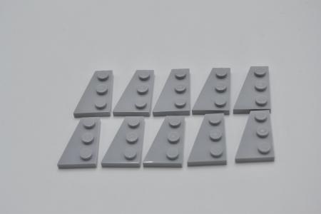 LEGO 10 x FlÃ¼gelplatte links neuhell grau Light Bluish Gray 3x2 Left 43723