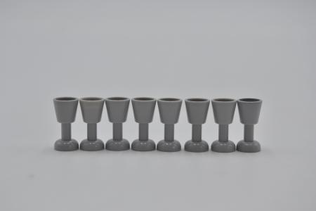 LEGO 8 x Kelch Becher Pokal neuhell grau Light Bluish Gray Utensil Goblet 2343