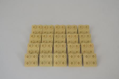 LEGO 20 x Winkelplatte 90Â° beige Tan Bracket 1x2  2x2 44728