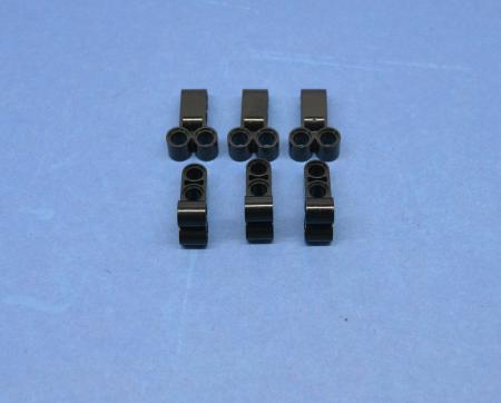 LEGO 6 x Verbinder Kreuzachse schwarz Black Technic Pin Connector 32557