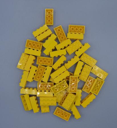 LEGO 50 x Basisstein Baustein Grundbaustein gelb Yellow Basic Brick 2x4 3001