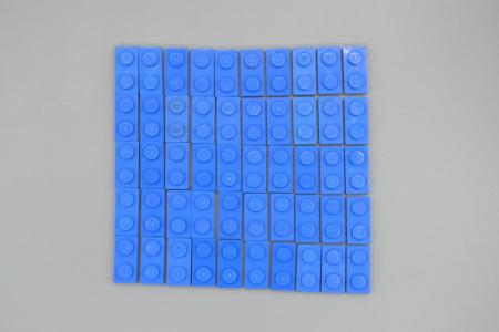 LEGO 50 x Basisplatte 1x2 blau blue basic plate 3023 302323
