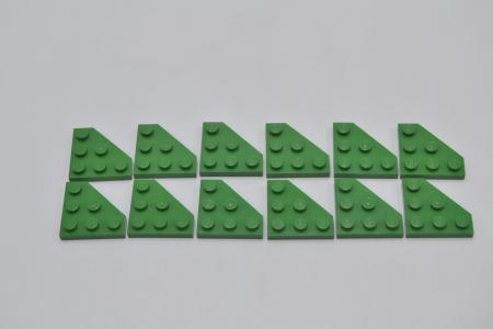 LEGO 12 x Ecke FlÃ¼gel Platte grÃ¼n Green Wedge Plate 3x3 Cut Corner 2450