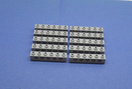 LEGO 10 x Lochstein neuhell grau Light Bluish Gray Technic Brick 1x6 Holes 3894