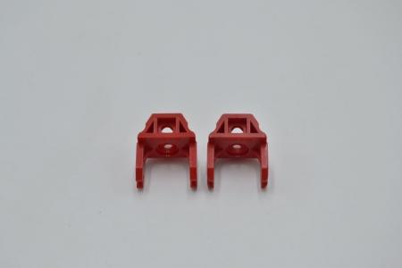 LEGO 2 x Magnethalterung rot Red Magnet Holder 2x3 with Clips and Pin Hole 2607 